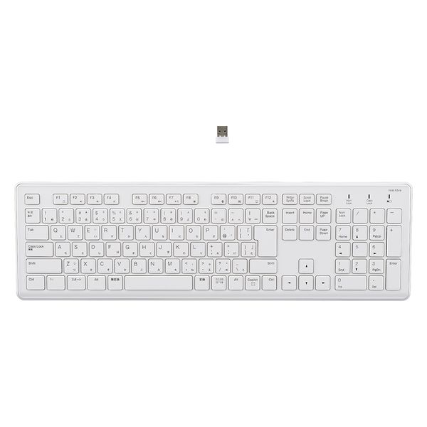 超静音タイプ　カスタムキーボード　FL980V2 ナカバヤシ Copilotキー搭載 無線静音フルキーボード テンキー付