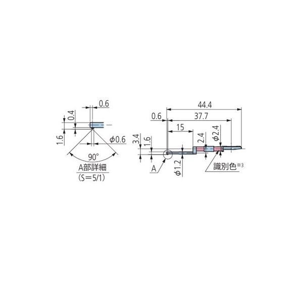 ミツトヨ 小穴スタイラス 【12AAB404】 12AAB404 1個（直送品）