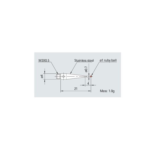 ミツトヨ 三次元用スタイラス/MS3ー1R4 【06ABN817】 06ABN817 1個（直送品） - アスクル