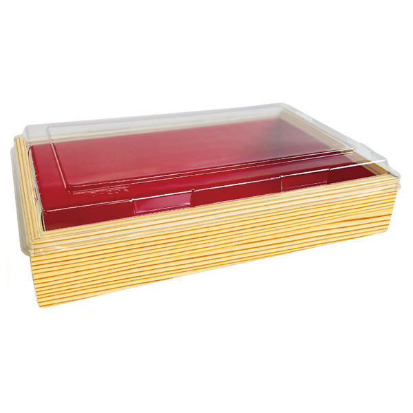 高津紙器 弁当容器 NB KC-208-大-木目 00000-0037 1ケース(50個)（直送品）