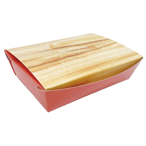 フォーシーズンズ・コウズ 弁当容器 NB 業務用ランチBOX ウッド Mサイズ 40枚入 00000-0041 1ケース(5個)（直送品）