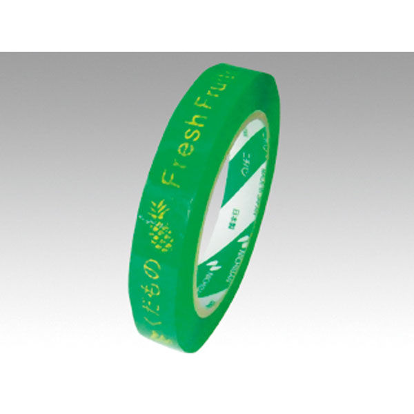 ニチバン 青果向けテープ たばねらテープ No.640-VPS 20×100 果物緑地 黄文字 00016297 1袋(10個)（直送品）