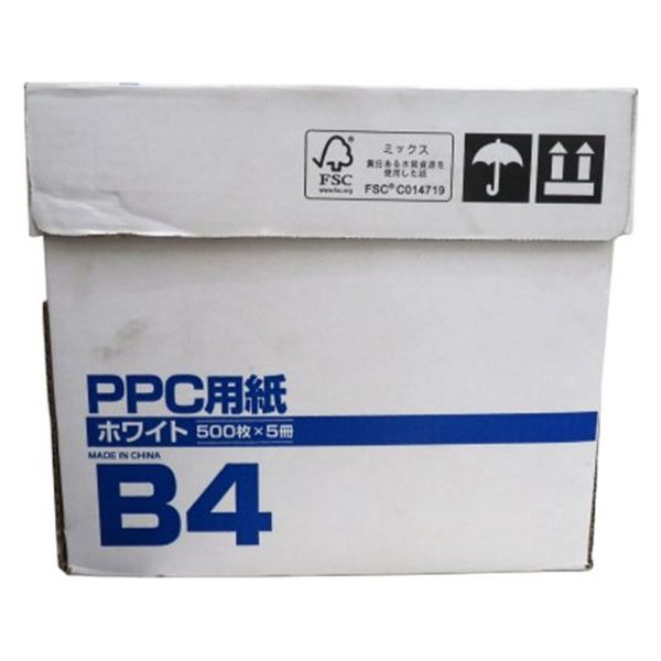 イデシギョー プリンター用紙 IDEホワイトコピー用紙 B4 500枚入 00408063 1ケース(5個)（直送品）