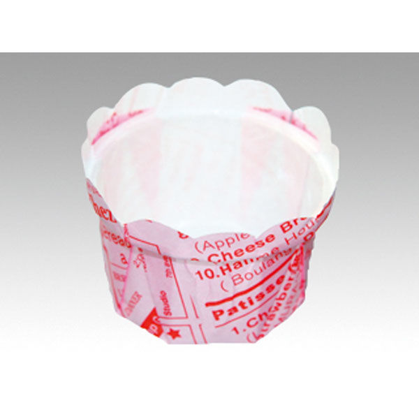 平野紙器 ケーキカップ フラワーポットφ65JP ピンクベタ英字新聞 00414585 1ケース(2100個(70個×30))（直送品）