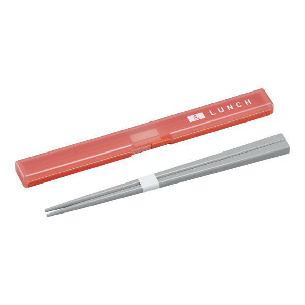 弁当小物 STOCK&LUNCH スリム箸箱セット HS-18 オレンジ 00416928 1ケース(200個(5個×40))（直送品）