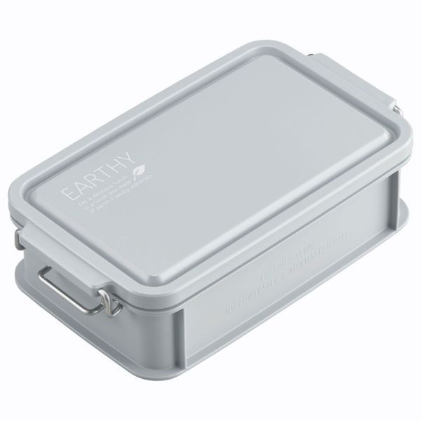 弁当容器 EARTHY コンテナランチボックス(仕切付) CNT-750 グレー 00417215 1ケース(30個(5個×6))（直送品）