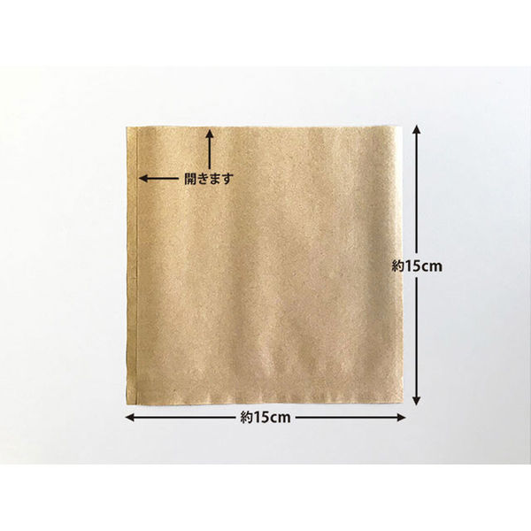 バーガー袋 未晒クラフト 150角 00432254 1ケース(4000個(200個×20))（直送品）