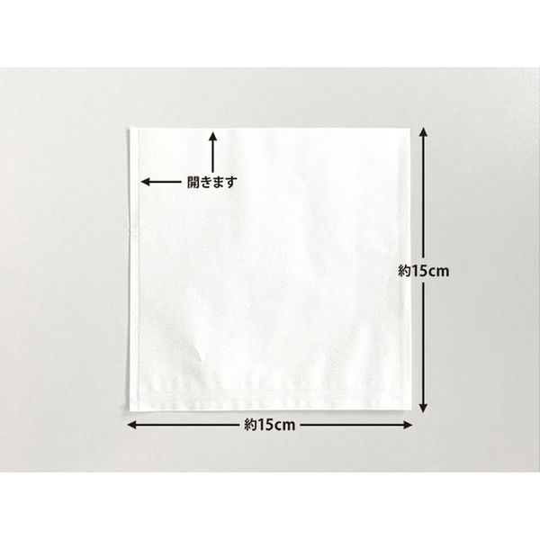 バーガー袋 純白ロール 150角 00432286 1ケース(4000個(200個×20))（直送品）