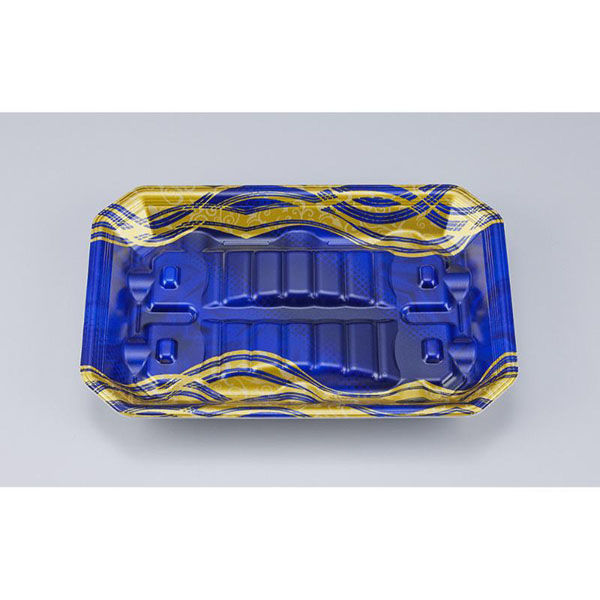 シーピー化成 鮮魚トレー 匠筏25-17-26A 静波紺 005251761A860 1ケース(600個(50個×12))（直送品）