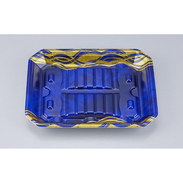 シーピー化成 鮮魚トレー 匠筏25-19-26A 静波紺 005251961A860 1ケース(600個(50個×12))（直送品）