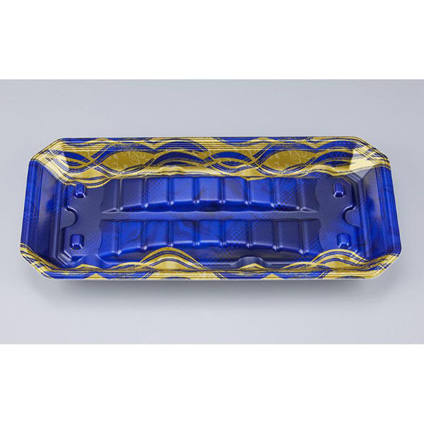 シーピー化成 鮮魚トレー 匠筏33-16-26A 静波紺 005331661A860 1ケース(600個(50個×12))（直送品）