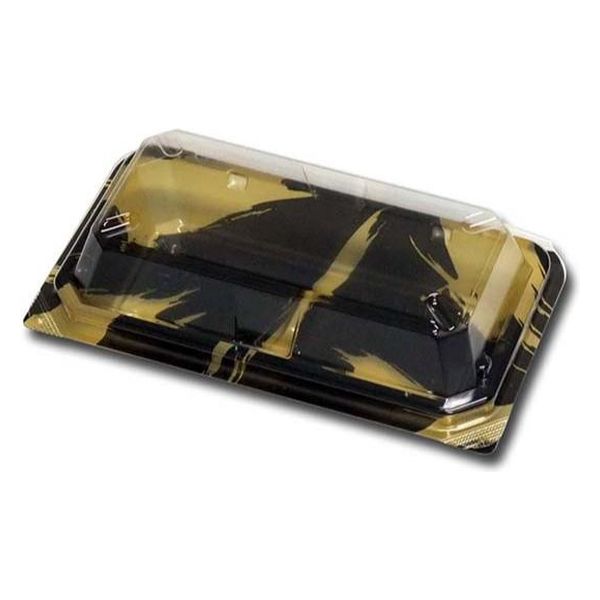 デンカポリマー 和菓子容器 和菓子2個流れ筆 00550350 1ケース(1200個(50個×24))（直送品）