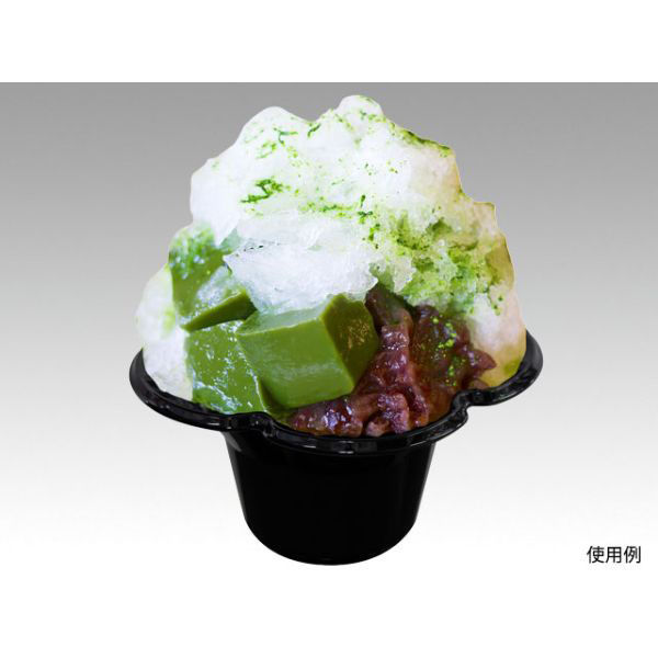 サンナップ かき氷カップ ミニフルール NERO 00577616 1袋(80個)（直送品）