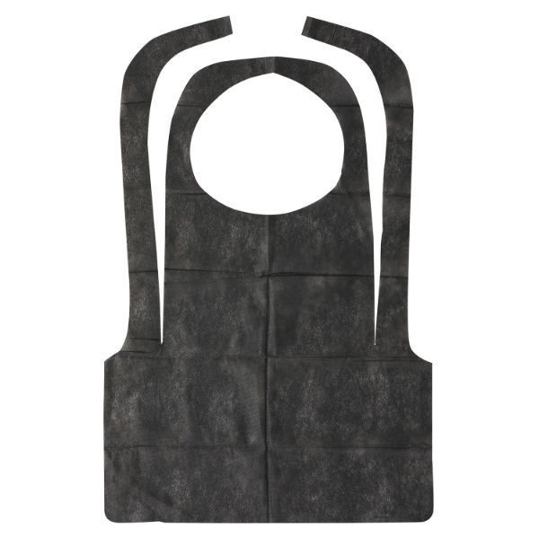 メディテックジャパン 使い捨てエプロン 紐付バーベキューエプロン ブラック 00635670 1ケース(1000個(50個×20))（直送品）