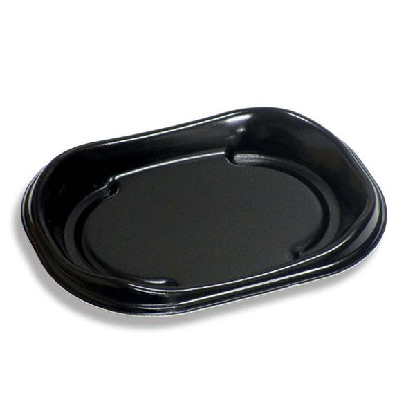 デンカポリマー 軽食容器 D’sプラスPR23-16 黒 00687842 1ケース(600個(50個×12))（直送品）