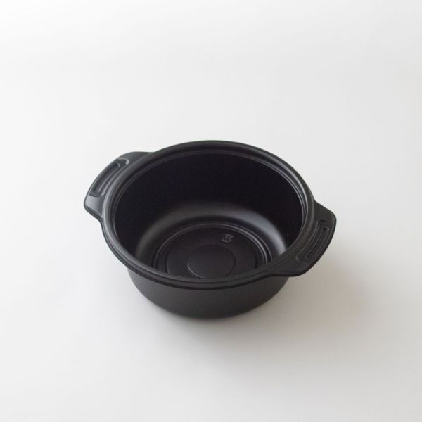 弁当容器 copotte丸鍋 大 ブラック 00700435 1ケース(450個(50個×9))（直送品）