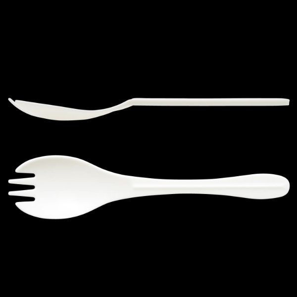 ホウケン産業 使い捨てスプーン フォークスプーン160 アイボリー バラ 00703690 1ケース(3000個(500個×6))（直送品）