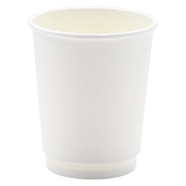 モデリーノ 紙コップ 断熱二重ホワイト紙コップ8-80 00757301 1ケース(500個(25個×20))（直送品）
