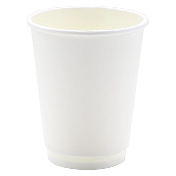 モデリーノ 紙コップ 断熱二重ホワイト紙コップ12-90 00757303 1ケース(500個(25個×20))（直送品）