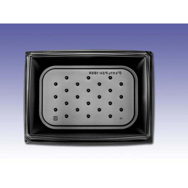 デンカポリマー 軽食容器 D’sカフェP24-18SR ブラック 00760394 1ケース(600個(50個×12))（直送品）