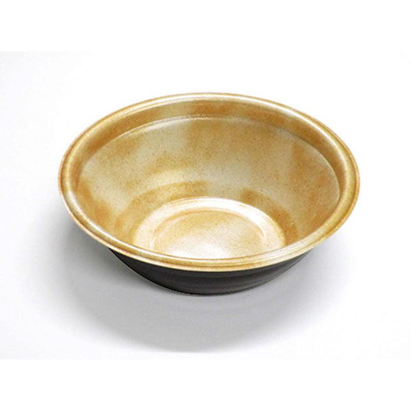 デンカポリマー 麺容器 E-42 陶萩/黒 00760398 1ケース(600個(50個×12))（直送品）