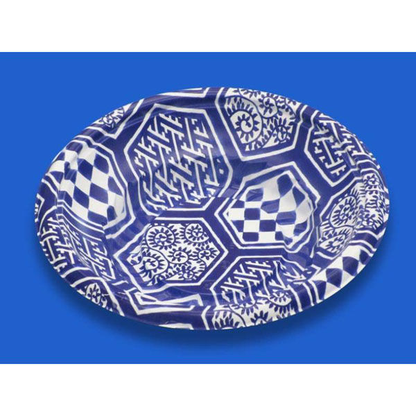 デンカポリマー どんぶり容器 趣き丼50本体六角市松 00760502 1ケース(600個(50個×12))（直送品）