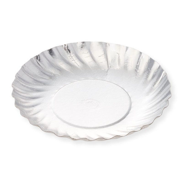 三和紙工 パルプモールド シルバープレート M90 00764484 1ケース(2000個(100個×20))（直送品）