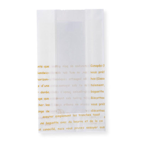 バケット袋 フェネット耐油紙袋(レシピ柄) No.93A 大阪ポリエチレン販売 00764504 1ケース(1000個(100個×10))（直送品）