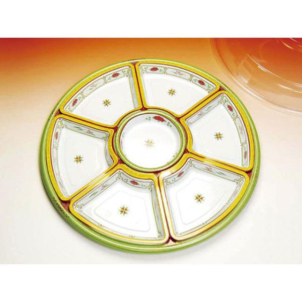 アヅミ産業 オードブル容器 TOM-460 丸型オードブル エメラルド セット 00769268 1ケース(80個(20個×4))（直送品）