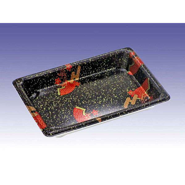 デンカポリマー 寿司容器 寿司盛R8本体花蒔絵 00775960 1ケース(1600個(50個×32))（直送品）