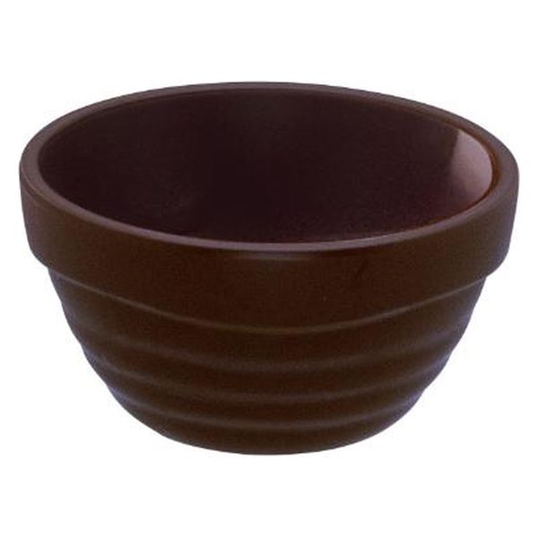 アヅミ産業 食器 SM-1117SB 丸ココット(茶色) 00776759 1点（直送品）