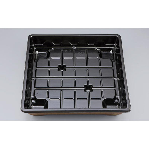 シーピー化成 仕出し弁当容器 U-75(B) 梨地 本体 0116075000565 1ケース(200個(20個×10))（直送品）