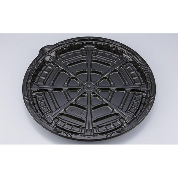 シーピー化成 ピザ容器 CZラプレピザ11 BS黒 本体 0124611000525 1ケース(240個(20個×12))（直送品）
