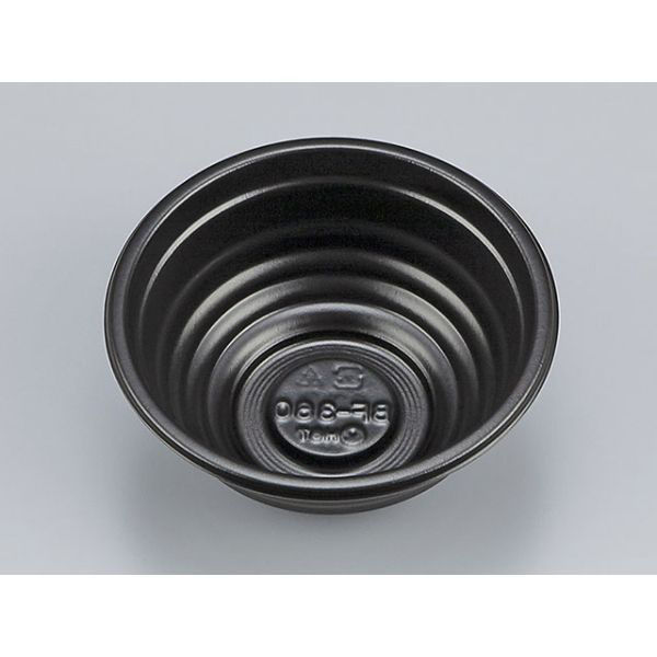 シーピー化成 どんぶり容器 BF-360 黒 本体 0140360000525 1袋(50個)（直送品）