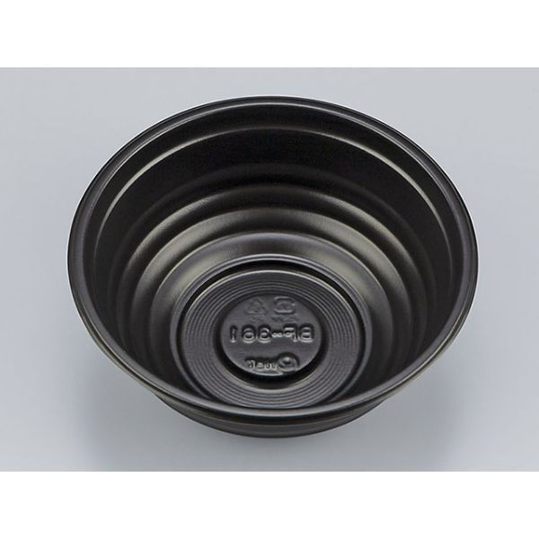 シーピー化成 どんぶり容器 BF-361 黒本体 0140361000525 1袋(50個)（直送品）