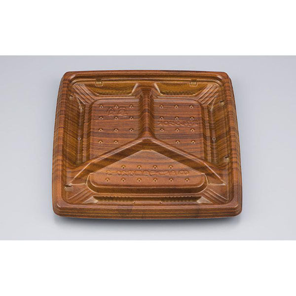 シーピー化成 惣菜容器 BFコモ角皿内20-3 栓木 本体(N) 0146520031745 1ケース(400個(50個×8))（直送品）