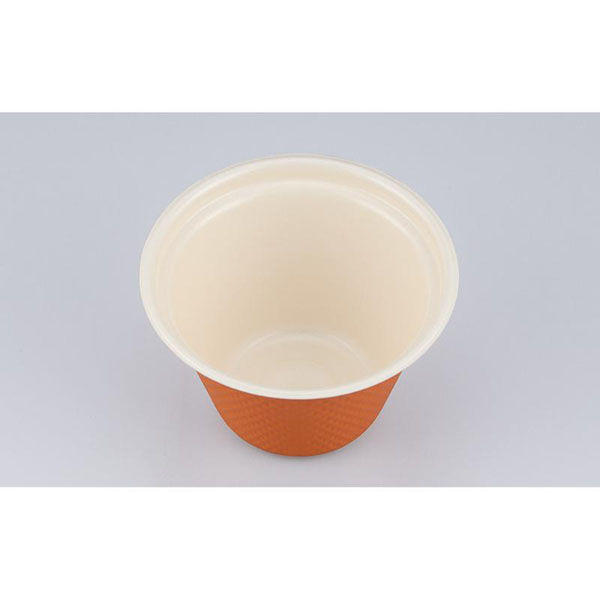 シーピー化成 スープカップ TNラティス135-470 ミルク橙本体 025111347B185 1ケース(900個(30個×30))（直送品）