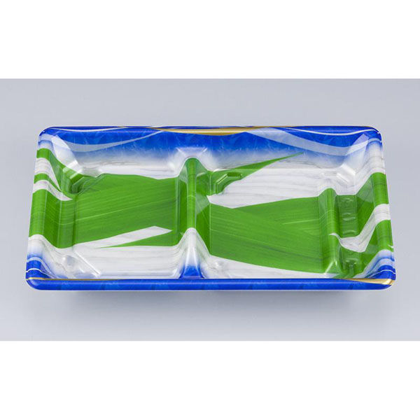 シーピー化成 冷麺容器 SF弁当57-1 波笹本体 027270571B005 1ケース(600個(50個×12))（直送品）