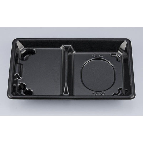 シーピー化成 冷麺容器 SF弁当65 黒本体 0272706500525 1ケース(600個(50個×12))（直送品）