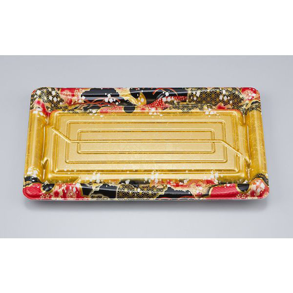 シーピー化成 刺身容器 SF鮨板25 国風金本体 0277625007995 1ケース(800個(50個×16))（直送品）