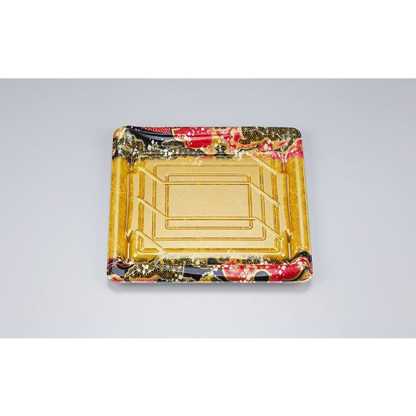 シーピー化成 刺身容器 SF鮨板33 国風金本体 0277633007995 1ケース(600個(50個×12))（直送品）