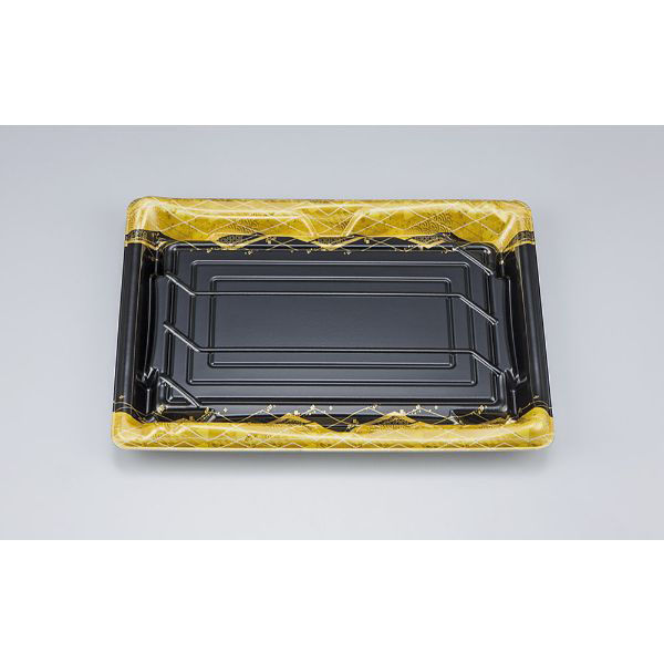 シーピー化成 刺身容器 SF鮨板35 菱蒔絵本体 0277635007295 1ケース(400個(50個×8))（直送品）