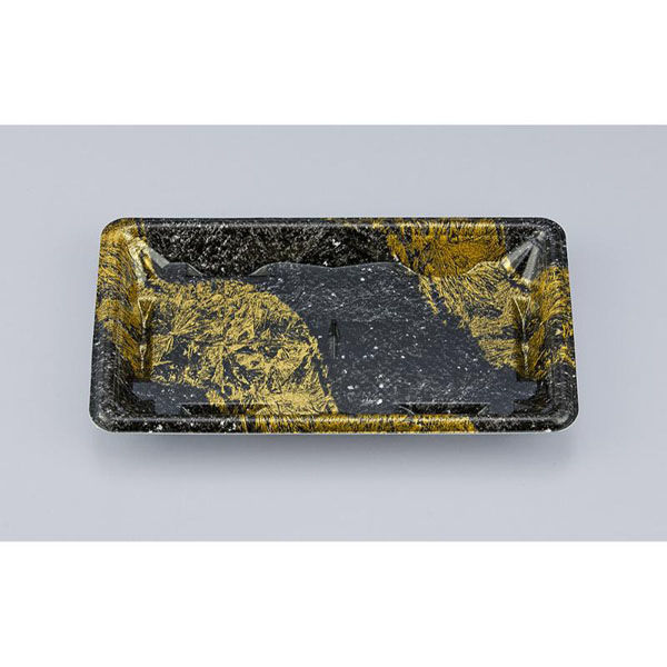 シーピー化成 刺身容器 SF冴盛19-11F 玄石本体 0278219519675 1ケース(1200個(50個×24))（直送品）