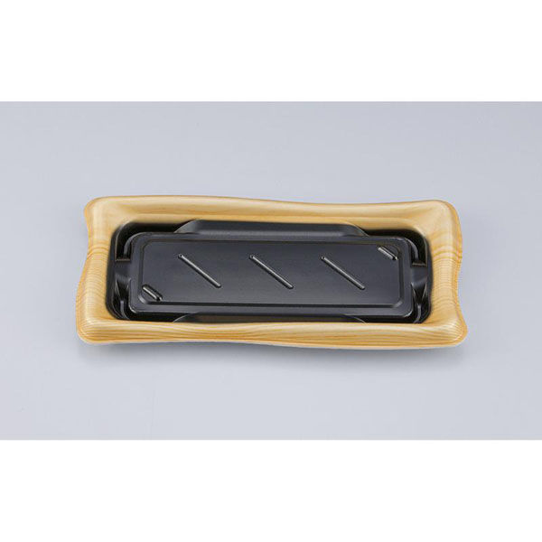 シーピー化成 寿司容器 SF瀬戸波14 松漆本体 027861400A835 1ケース(1000個(50個×20))（直送品）