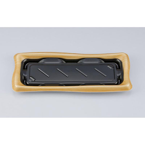 シーピー化成 寿司容器 SF瀬戸波15 松漆本体 027861500A835 1ケース(800個(50個×16))（直送品）