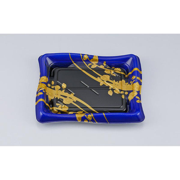 シーピー化成 寿司容器 SF瀬戸波23 綾糸青本体 027862300A805 1ケース(900個(50個×18))（直送品）