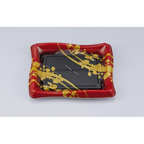 シーピー化成 寿司容器 SF瀬戸波23 綾糸赤本体 027862300A815 1ケース(900個(50個×18))（直送品）