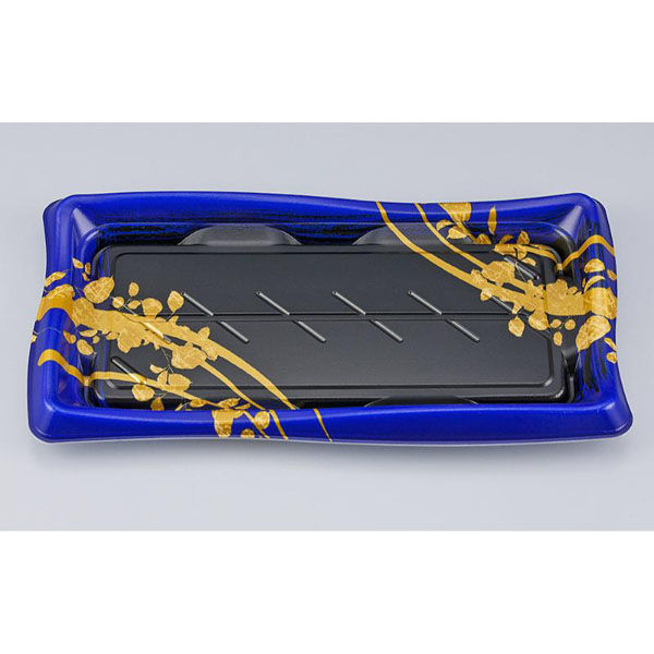 シーピー化成 寿司容器 SF瀬戸波26 綾糸青本体 027862600A805 1ケース(600個(50個×12))（直送品）