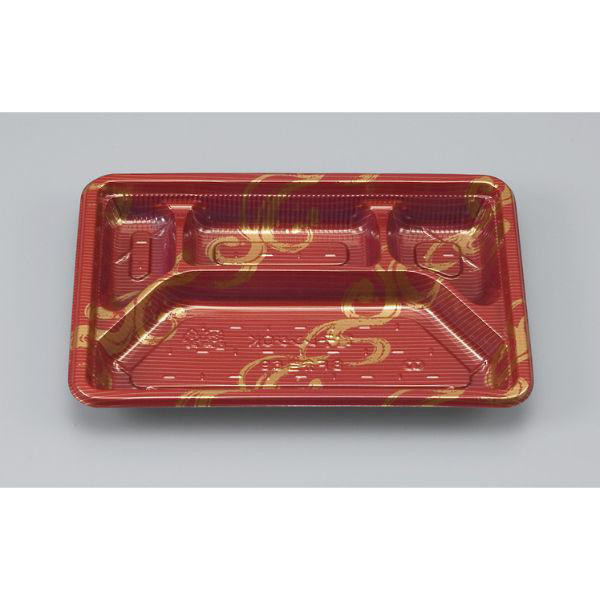 シーピー化成 弁当容器 BF弁当69 赤なると 本体(B) 0741069001965 1ケース(1200個(100個×12))（直送品）