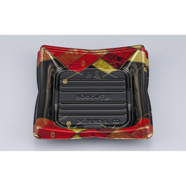 シーピー化成 どんぶり容器 BF華丼35 菱絵赤本体(N) 074713500B135 1ケース(1200個(50個×24))（直送品）